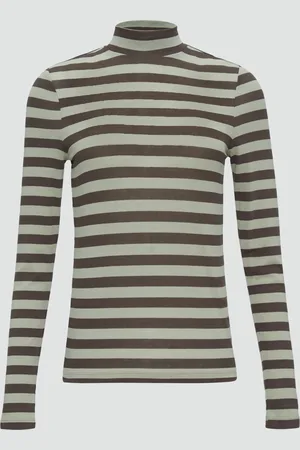 QS by s.Oliver Gestreiftes Longsleeve im Slim Fit, Damen