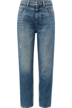 QS by s.Oliver Ankle-Jeans Mom / Relaxed Fit / High Rise / Tapered Leg, Damen