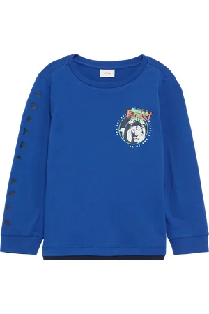 QS by s.Oliver Longsleeve mit gummierten Prints, Kinder