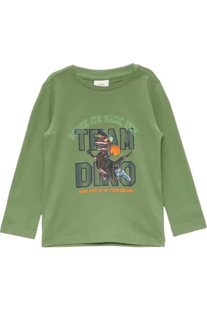 QS by s.Oliver Langarmshirt mit schimmerndem Print, Kinder