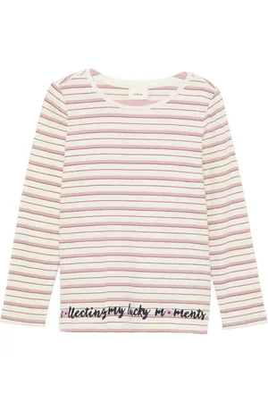 QS by s.Oliver Baumwollshirt mit Stickerei und Glitzergarn, Kinder