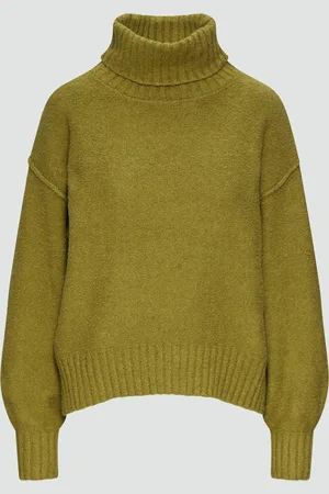QS by s.Oliver Weicher Rollkragenpullover aus Baumwoll-Bouclé, Damen
