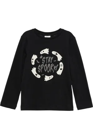 QS by s.Oliver Unisex Longsleeve mit Halloween-Print, Kinder