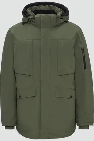 QS by s.Oliver Wasserabweisender Parka mit abnehmbarer Kapuze und weichem Griff, Herren