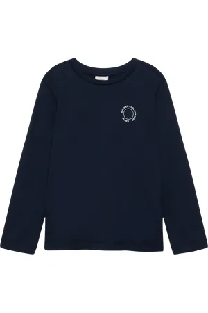 QS by s.Oliver Unisex Longsleeve aus Baumwolle mit kleinem Print-Detail, Kinder