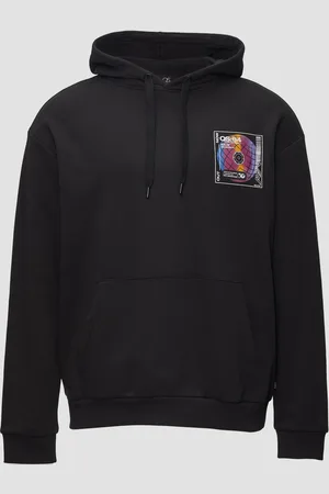 QS by s.Oliver Kapuzensweatshirt mit Front- und Rückenprint, Herren