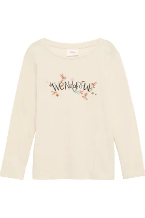 QS by s.Oliver Longsleeve mit Glitzerprint, Kinder