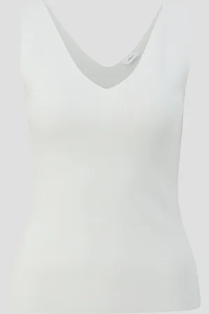 QS by s.Oliver Ärmelloses Stricktop mit Metallicgarn, Damen