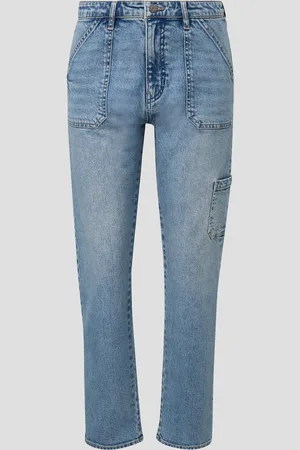 QS by s.Oliver Ankle Jeans Slim Boyfriend / Relaxed Fit / Mid Rise / Straight Leg, Damen