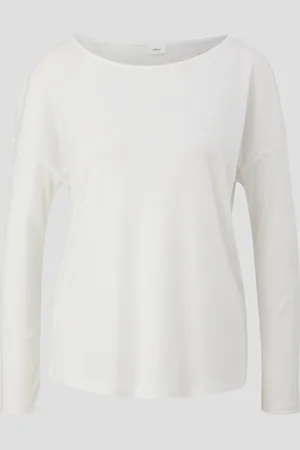 QS by s.Oliver Langarmshirt mit überschnittenen Schultern, Damen