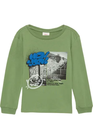 QS by s.Oliver Weiches Longsleeve mit Frontprint, Kinder
