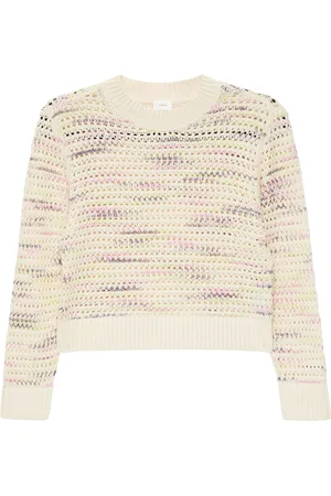 QS by s.Oliver Boxy-Lochstrickpullover aus Baumwolle mit Rippbündchen, Mädchen