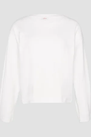 QS by s.Oliver Sweatshirt mit Faltendetail am Ärmel, Damen