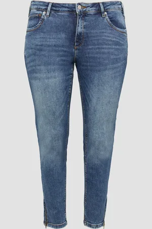 QS by s.Oliver Ankle-Jeans / Skinny Fit / Mid Rise / Skinny Leg / Zipper am Saum / Superstretch, Damen