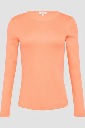 QS by s.Oliver Elastisches Longsleeve mit Rundhalsausschnitt, Damen