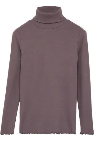 QS by s.Oliver Gerippter Rollkragen-Shirt mit Rollsaum, Mädchen