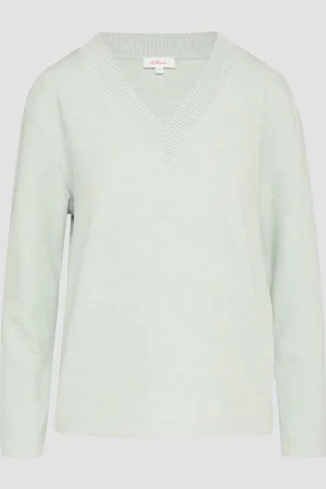QS by s.Oliver Weiches Sweatshirt mit V-Ausschnitt, Damen