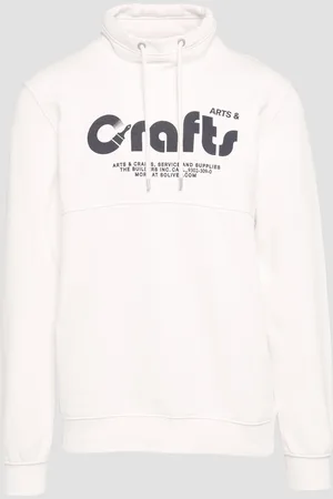 QS by s.Oliver Sweatshirt mit Frontprint und Snood-Kragen, Herren