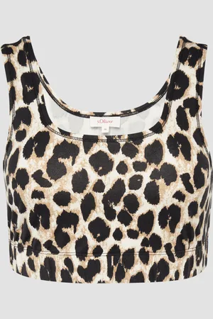 QS by s.Oliver Bustier mit Leo-Print, Damen