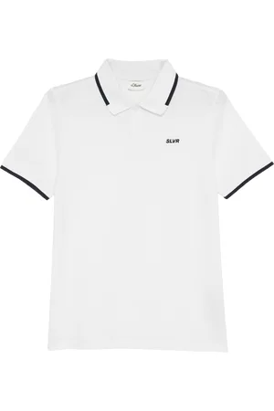 QS by s.Oliver Poloshirt aus Baumwollpiqué mit Logo-Stickerei, Jungen