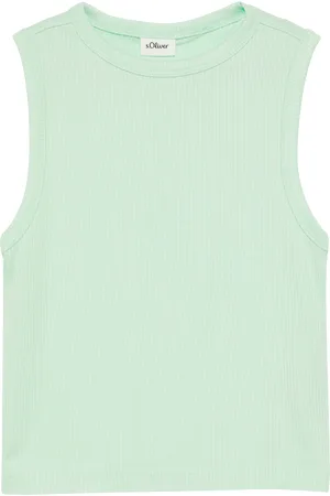 QS by s.Oliver Verkürztes Slim-Fit-Top mit Rippstruktur, Mädchen