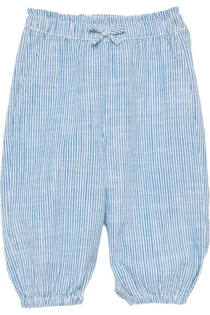 QS by s.Oliver Fein gestreifte Baumwollhose in Leinen-Optik, Babys