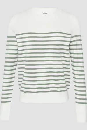 QS by s.Oliver Gestreifter Pullover aus Viskosemix, Damen