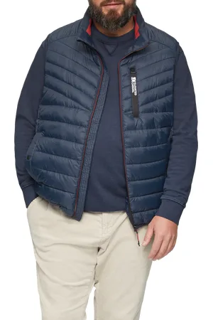 QS by s.Oliver Sportive Steppweste mit Kontrastdetails, Herren