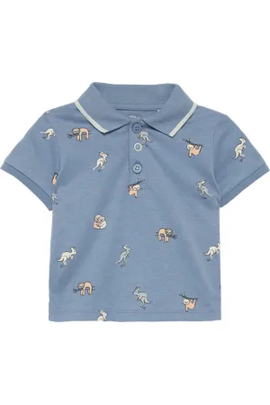 QS by s.Oliver Poloshirt aus Baumwolle mit All-over-Print, Babys