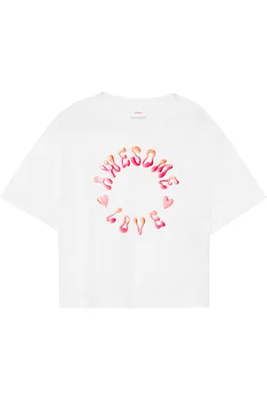 QS by s.Oliver Boxy T-Shirt mit Silicon-Print, Kinder