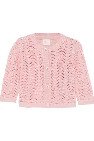 QS by s.Oliver Weiche Strickjacke mit Ajourmuster, Babys
