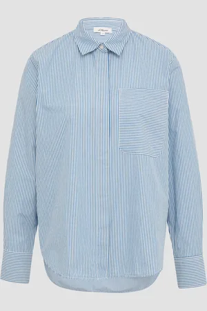 QS by s.Oliver Streifenbluse mit seitlichem Ziertape, Damen