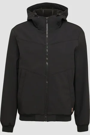 QS by s.Oliver Softshelljacke mit Kapuze und Rippbündchen, Herren