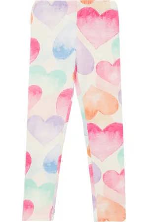 QS by s.Oliver Knöchellange Slim-Fit-Leggings mit All-over-Print, Kinder