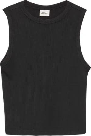 QS by s.Oliver Verkürztes Slim-Fit-Top mit Rippstruktur, Mädchen
