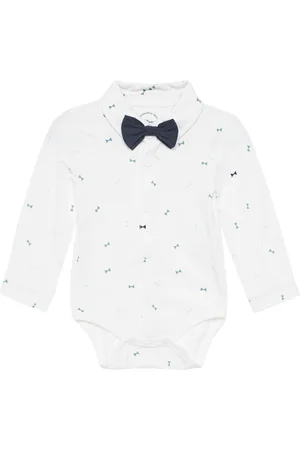 QS by s.Oliver Gemusterter Shirtbody mit abnehmbarer Fliege, Babys