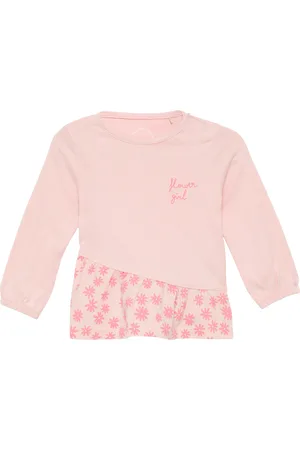 QS by s.Oliver Ausgestelltes Langarmshirt mit gemusterter Blende, Babys