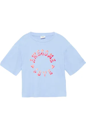 QS by s.Oliver Boxy T-Shirt mit Silicon-Print, Kinder