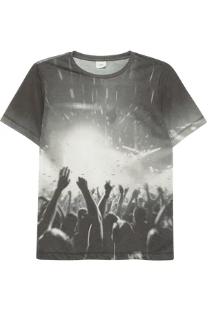 QS by s.Oliver Jersey-T-Shirt mit Rundhalsausschnitt und All-over-Print, Jungen