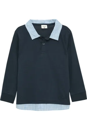 QS by s.Oliver Langärmeliges Polo-Shirt im Layering-Look, Kinder