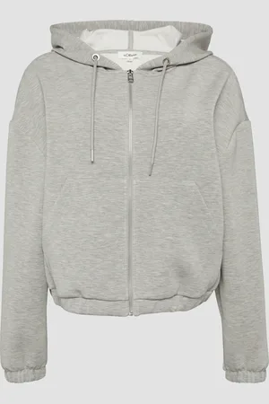 QS by s.Oliver Scuba-Sweatjacke aus Modalmix im Relaxed Fit, Damen