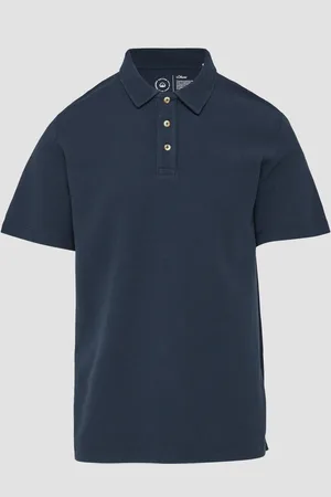 QS by s.Oliver Poloshirt mit Waffelstruktur und Logo-Patch, Herren