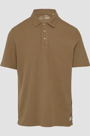 QS by s.Oliver Poloshirt mit Waffelstruktur und Logo-Patch, Herren