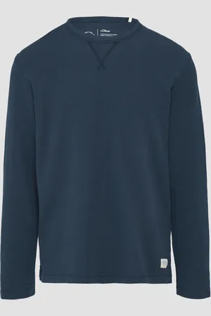 QS by s.Oliver Langarmshirt mit Waffelstruktur und sportiven Details, Herren
