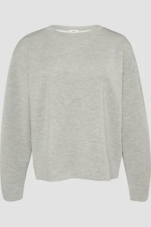 QS by s.Oliver Scuba-Sweatshirt aus Modalmix mit Faltendetail, Damen