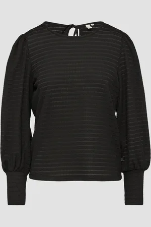 QS by s.Oliver Strukturiertes Langarmshirt mit Puffärmeln, Damen