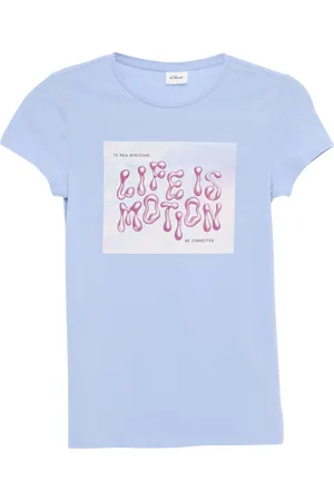 QS by s.Oliver Jersey-T-Shirt mit Silicon-Print, Mädchen