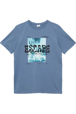 QS by s.Oliver Baumwoll-T-Shirt mit 3D-Druck, Jungen