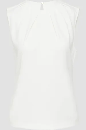 QS by s.Oliver Viskosemix-Top mit gelegten Faltern, Damen