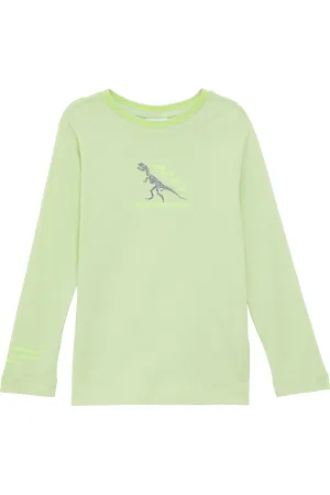 QS by s.Oliver Baumwoll-Longsleeve mit Print- und Kontrastdetails, Kinder